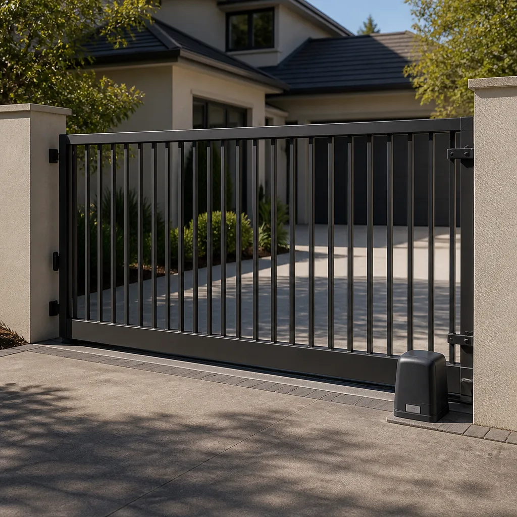 Sliding driveway gates